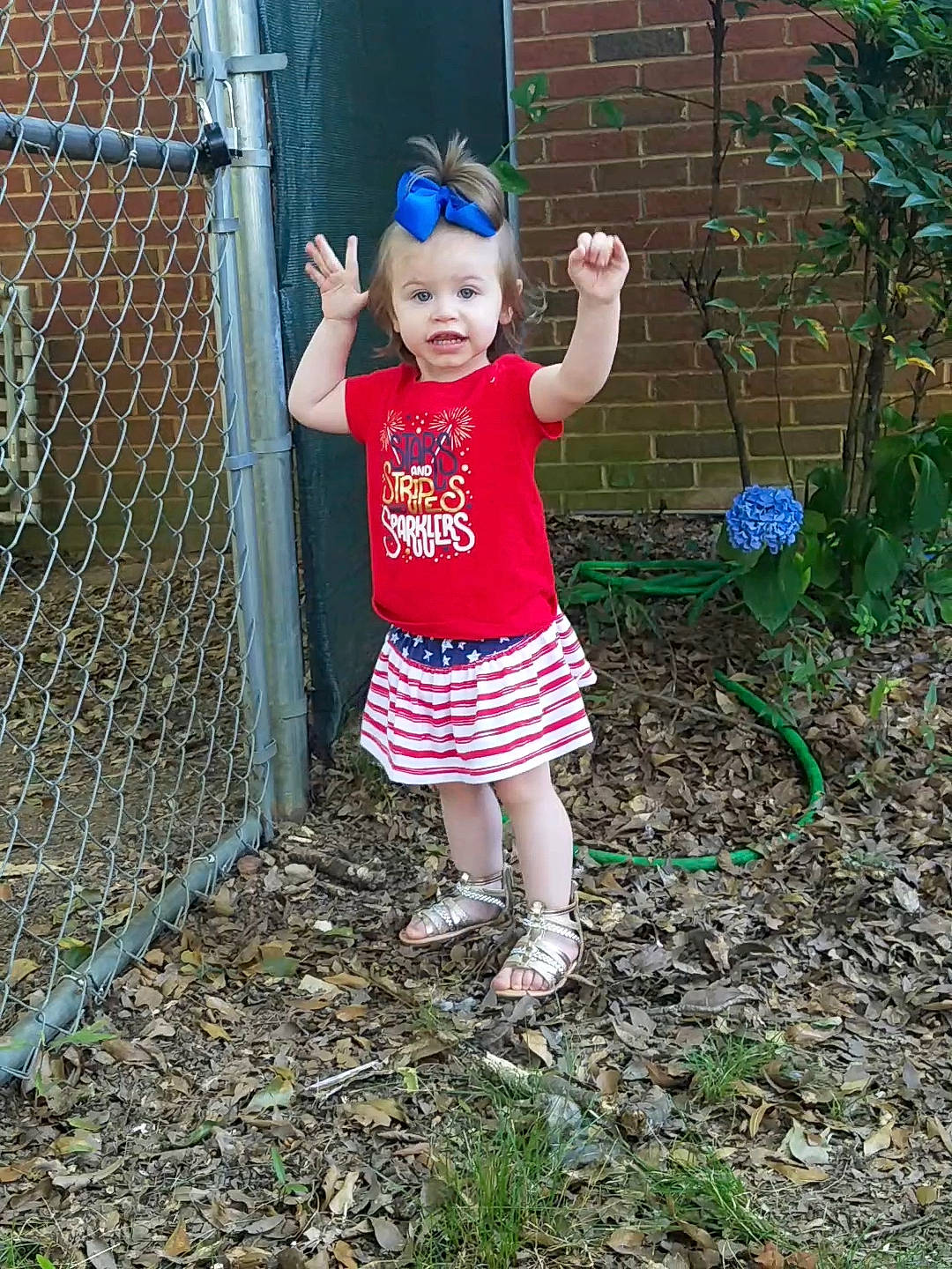Maisie is registered to the contest to win money with this photo: backyard, child, garden, leg, pattern, person, toddler, yard