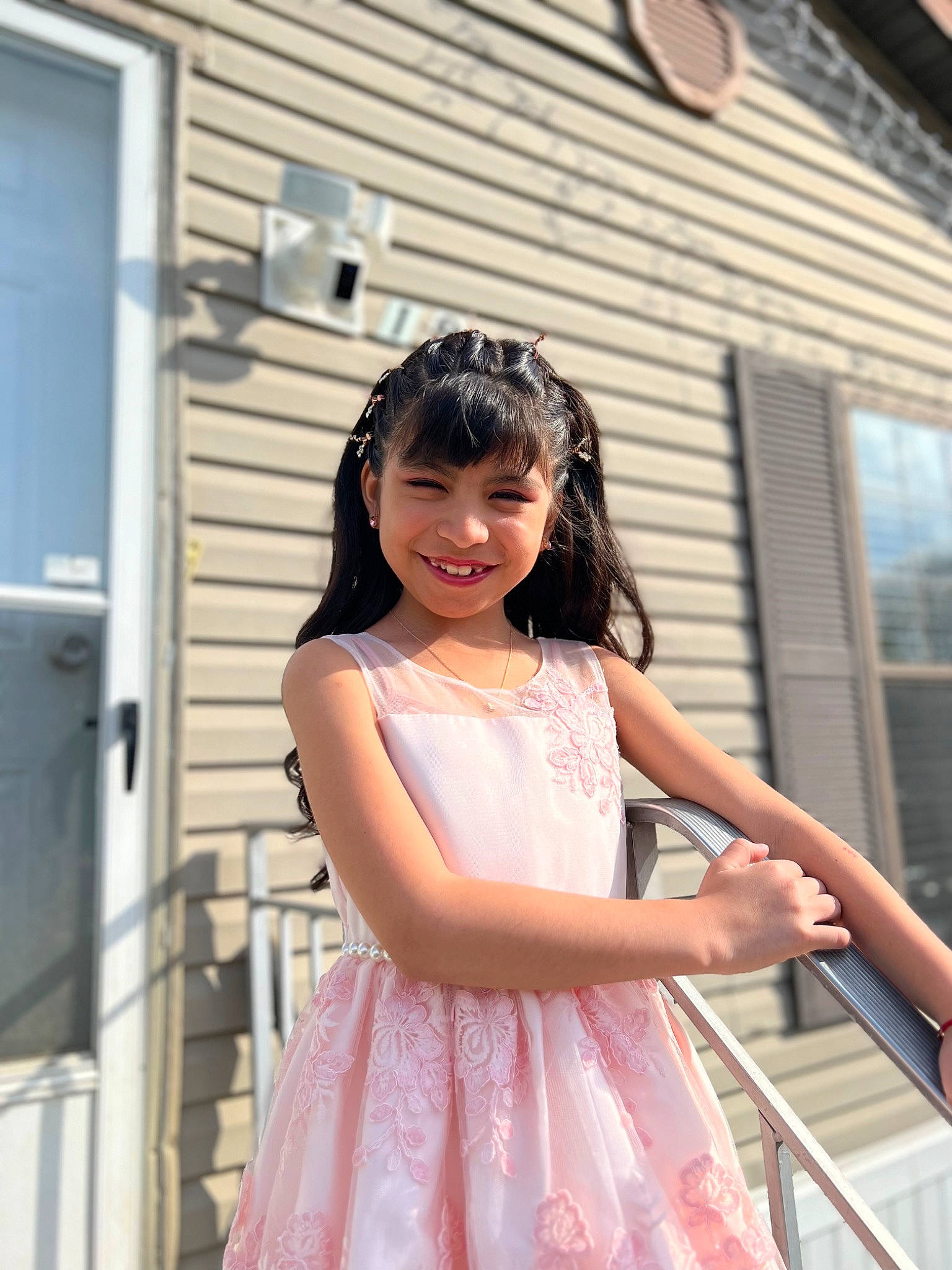 Alexa joined the competition — help win amazing prizes! day_dress, dress, event, fashion_design, fun, hairstyle, happy, human_body, joy, leisure, long_hair, magenta, person, pink, shoulder, skin, smile, standing, thigh, trunk