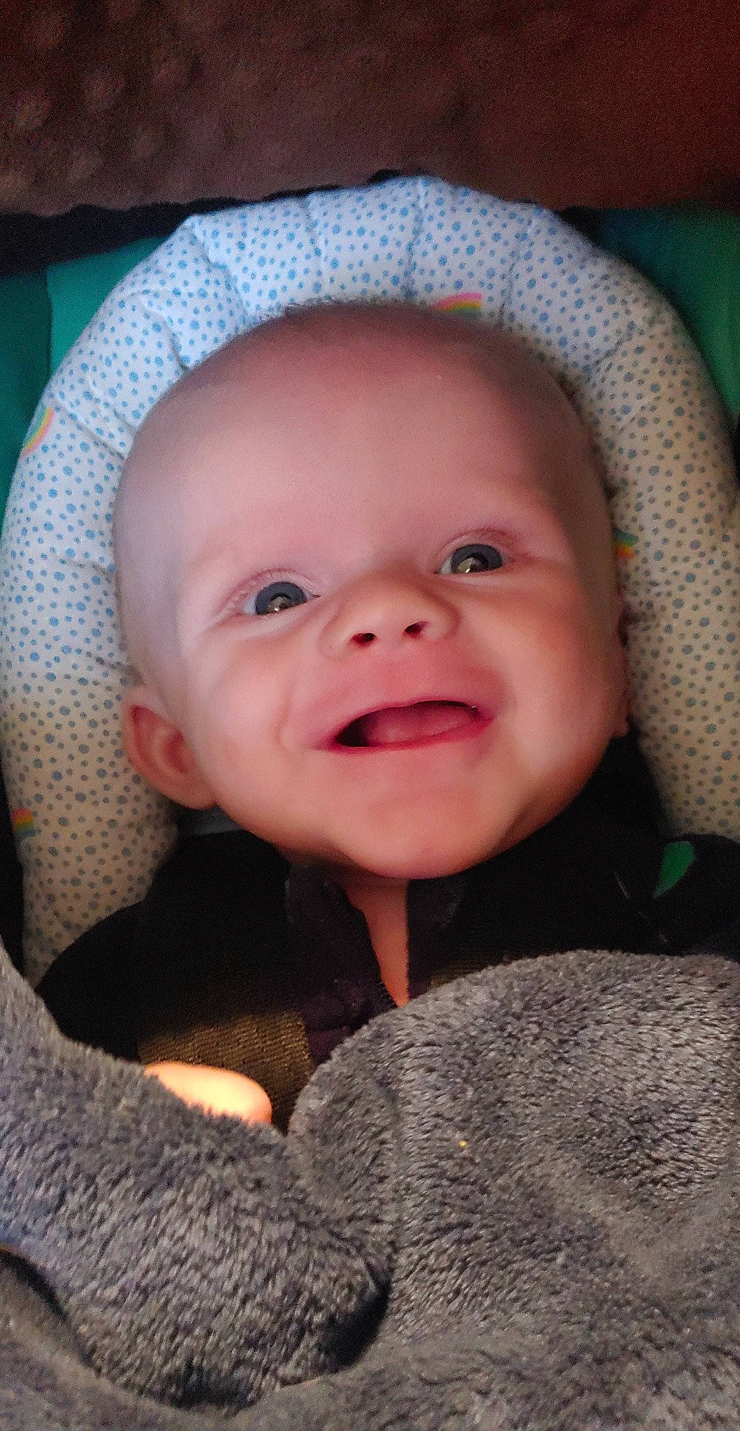 Jaxson is registered to the contest to win money with this photo: baby, cheek, child, chin, close_up, ear, eye, eyebrow, face, facial_expression, forehead, head, iris, lip, mouth, nose, person, skin, smile, toddler