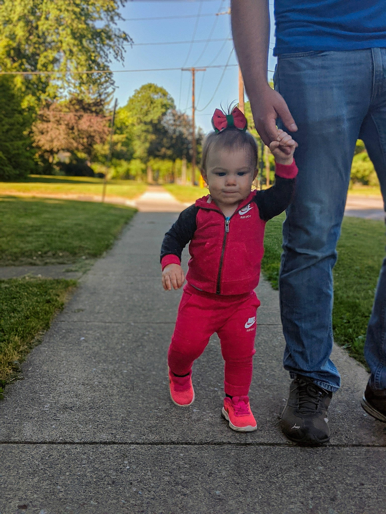 Ellen joined the competition — help win amazing prizes! child, fun, gesture, grass, jeans, leisure, people, person, photography, pink, play, red, smile, standing, toddler, vacation, walking