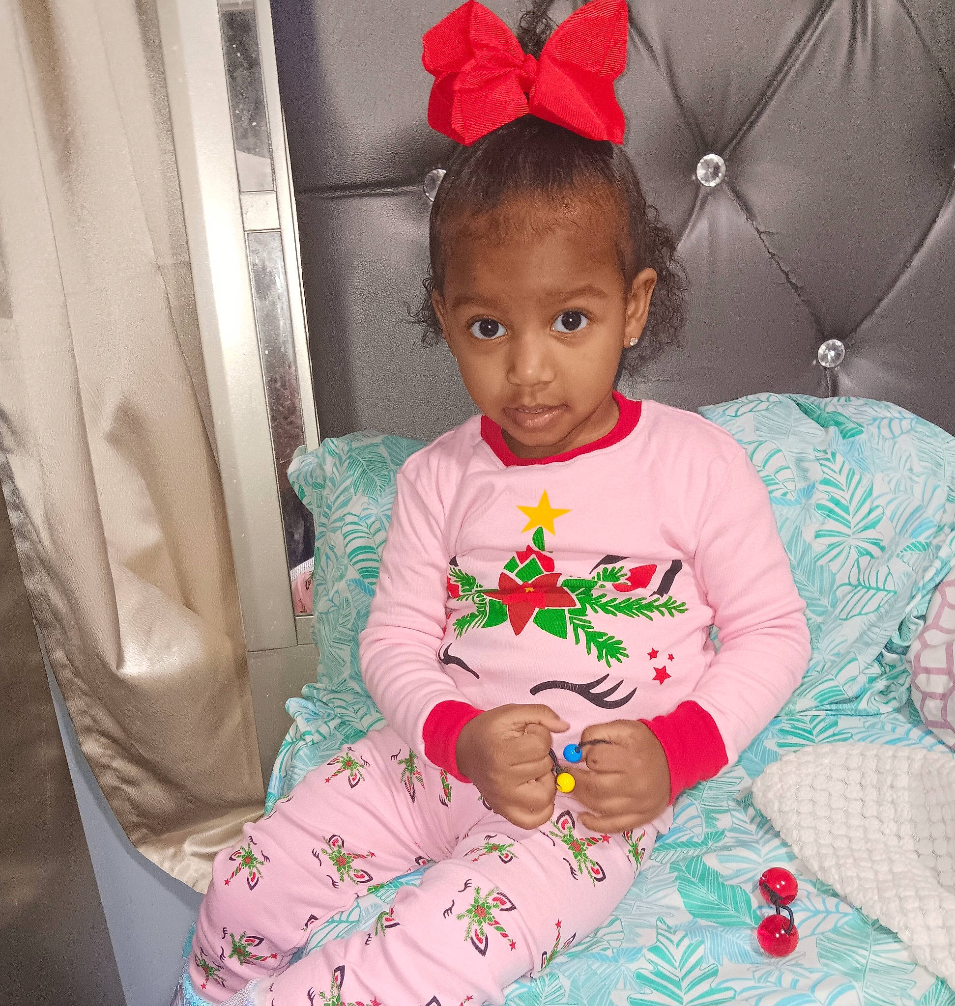 Ella-marie joined the competition — help win amazing prizes! baby_toddler_clothing, child, curtain, dress, event, fashion_accessory, fun, happy, jewellery, magenta, pattern, person, pink, product, room, sitting, skin, sleeve, textile, toddler