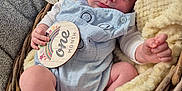 Alexander joined the competition — help win amazing prizes! baby, sleeping, basket, blanket, overalls, infant, wooden_sign, rainbow, hand, foot, cozy, soft_texture, cute, resting, newborn, clothing, skin, peaceful, portrait, indoor