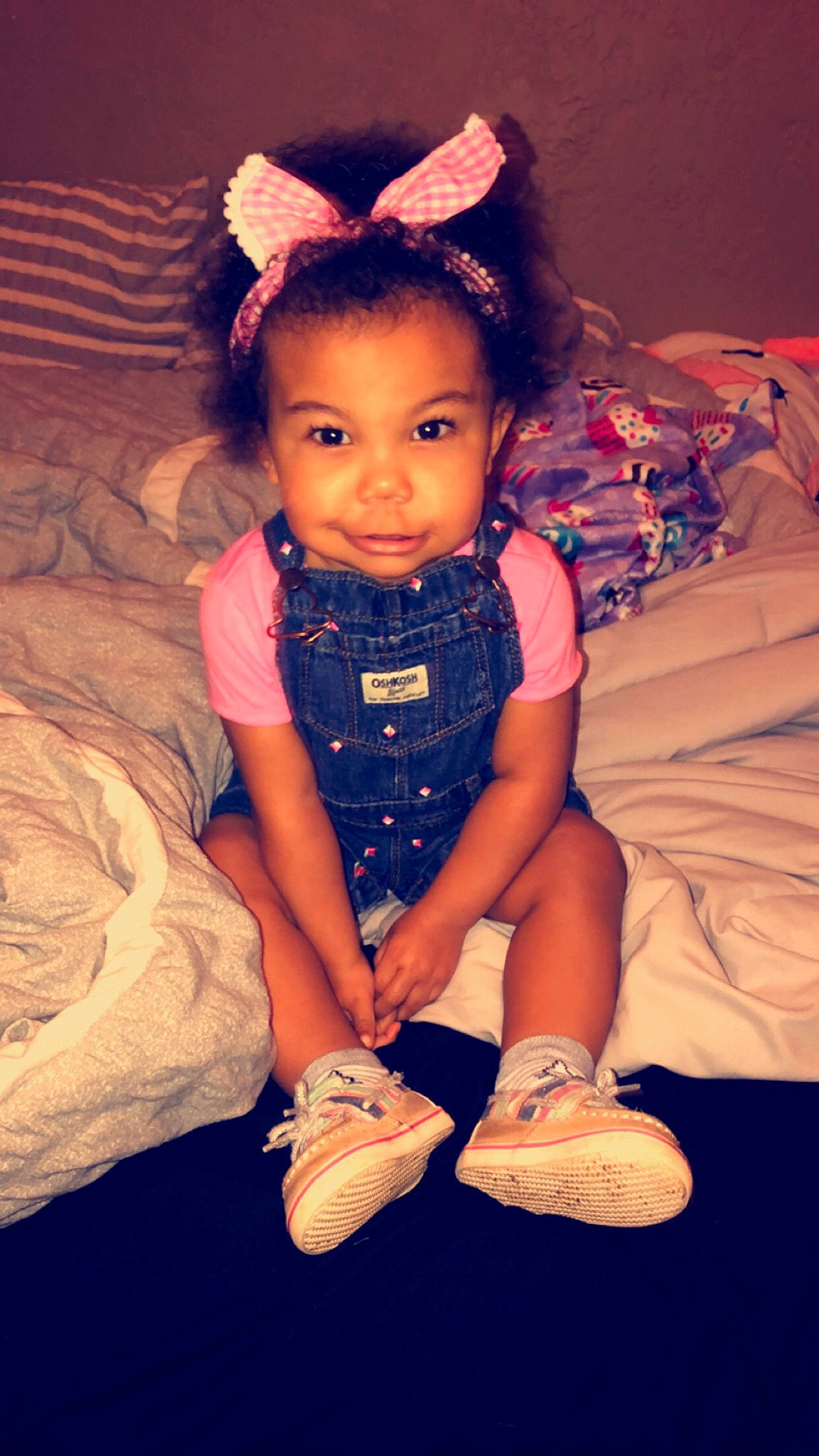 Maliah joined the competition — help win amazing prizes! beauty, cheek, child, child_model, ear, eye, footwear, forehead, fun, hairstyle, head, human, human_body, iris, leg, person, pink, sitting, skin, smile