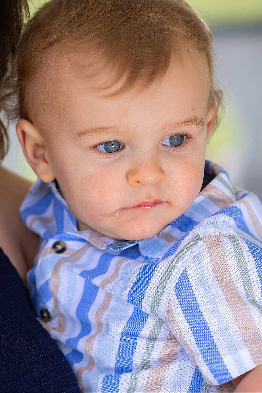 Chase is registered to the contest to win money with this photo: azure, baby, baby_toddler_clothing, cheek, child, collar, electric_blue, eyelash, flash_photography, hairstyle, happy, iris, lip, nose, pattern, person, plaid, skin, sleeve, tartan