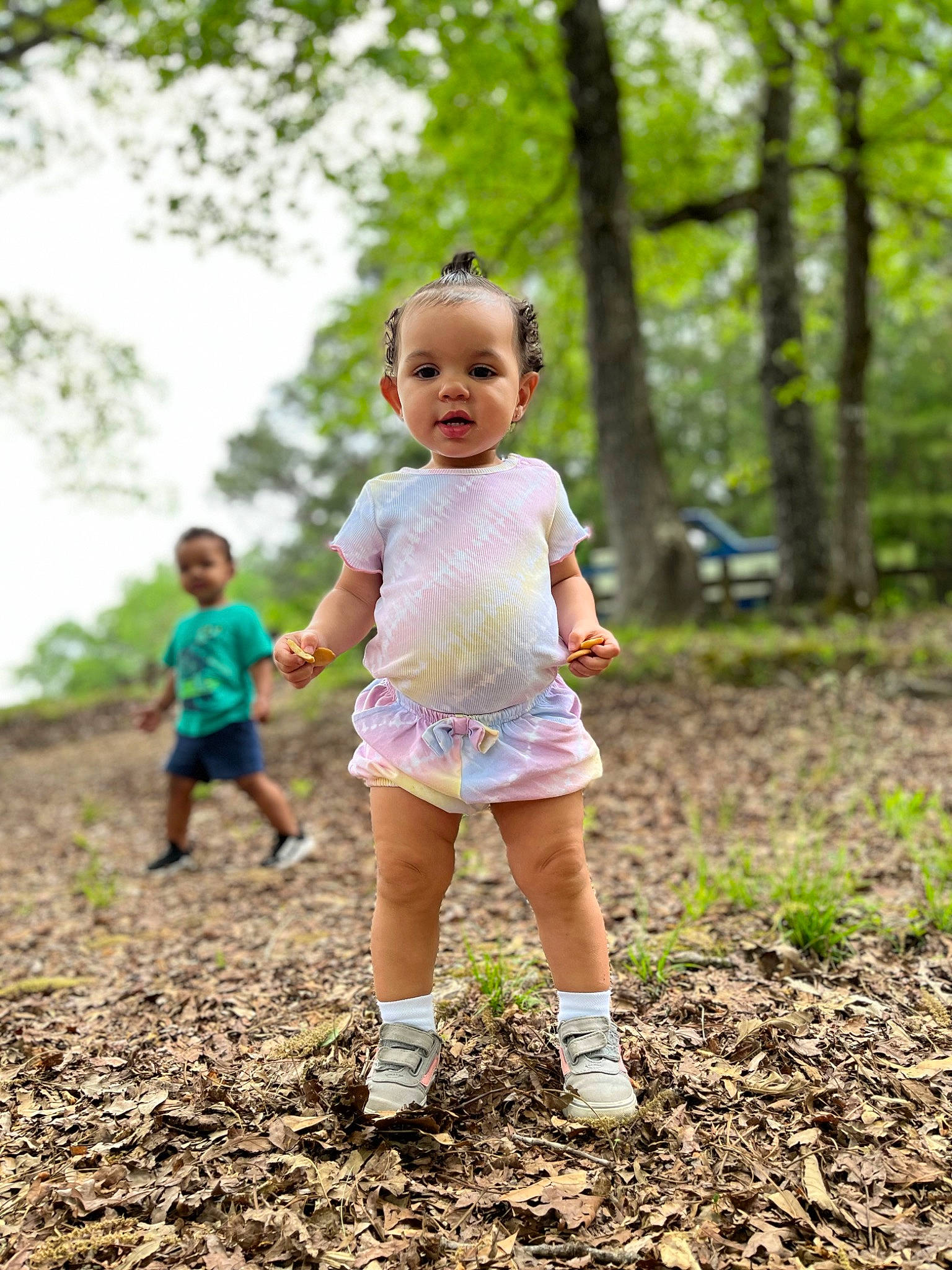 Maliyah joined the competition — help win amazing prizes! baby, blurred, child, footwear, forest, fun, grass, hand, happy, landscape, leisure, natural_landscape, people_in_nature, person, plant, recreation, shorts, soil, summer, t_shirt