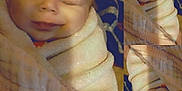 Phoebe joined the competition — help win amazing prizes! baby, blanket, sleeping, smile, close_up, collage, wrapped, soft_texture, face, peaceful, infant, cozy, warm_lighting, child, portrait, indoors, comfort, toddler, cute, resting