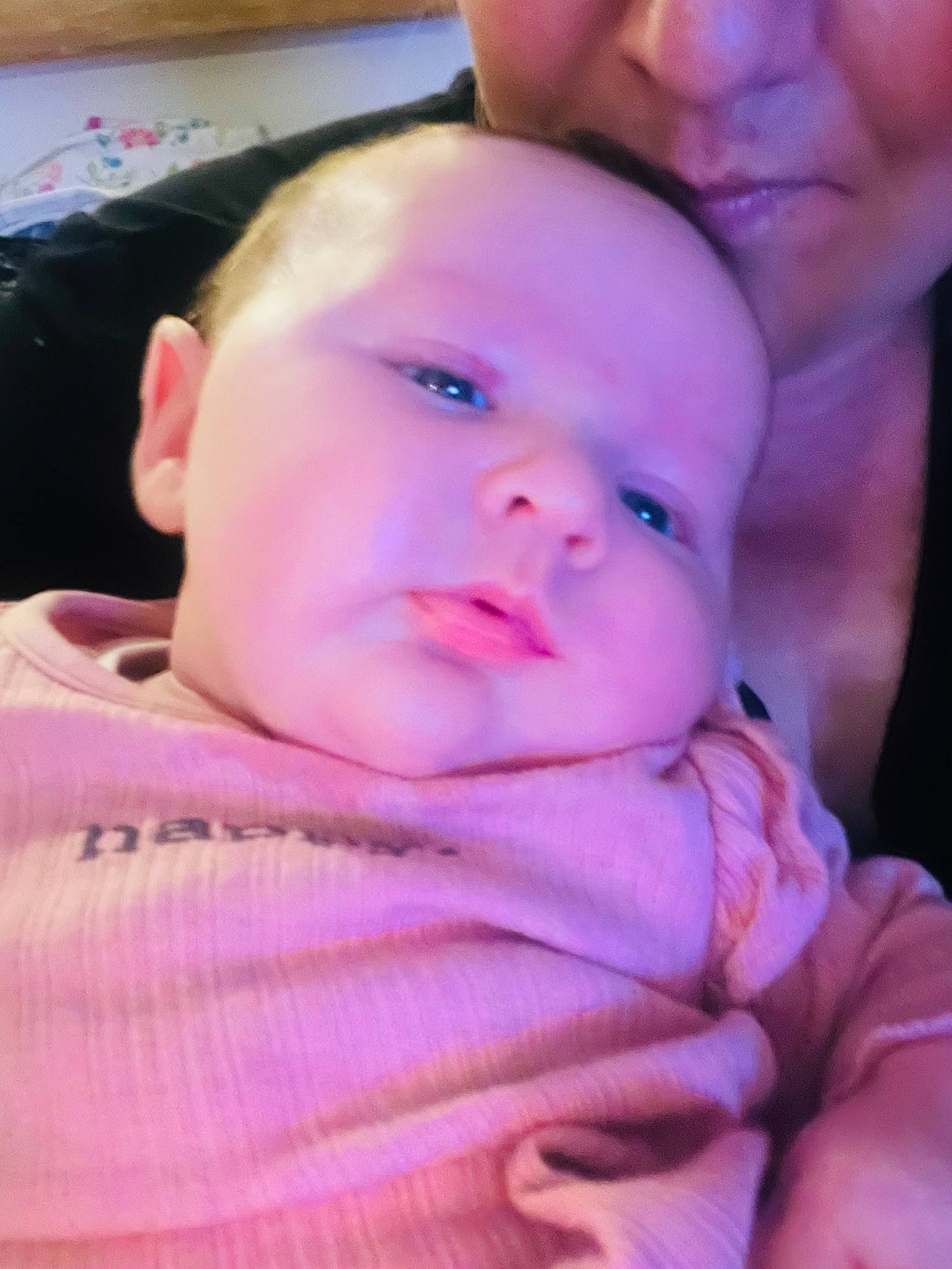 Aaliyah joined the competition — help win amazing prizes! baby, baby_toddler_clothing, cheek, comfort, ear, eyelash, finger, gesture, happy, head, iris, lip, mouth, neck, nose, person, pink, skin, smile, thumb