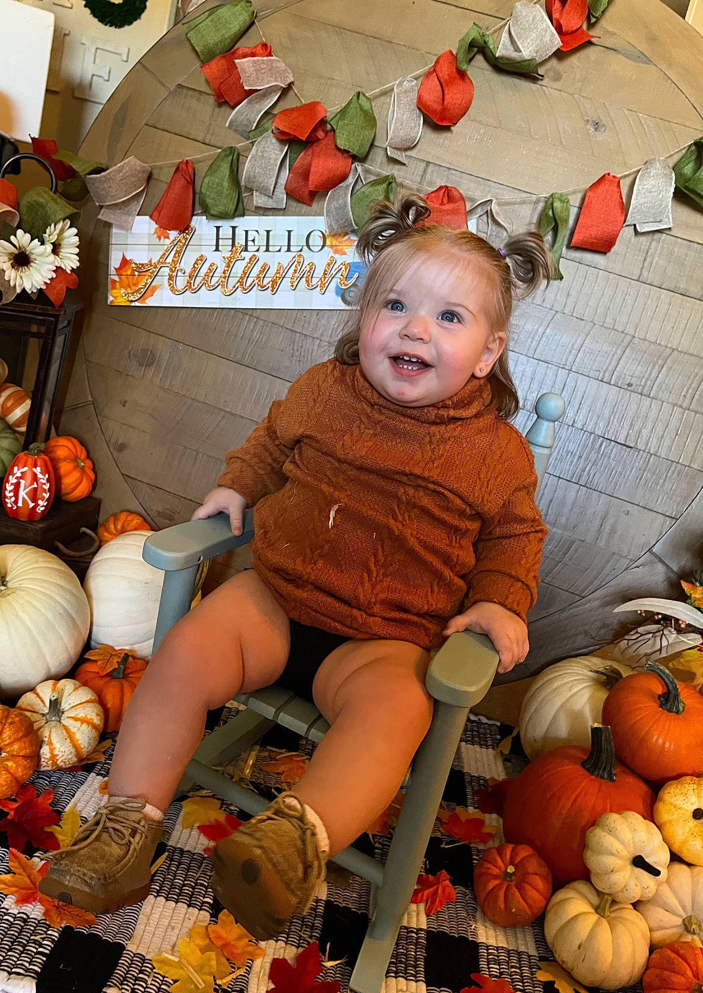Kali joined the competition — help win amazing prizes! baby, baby_toddler_clothing, calabaza, cucurbita, dress, event, gourd, grass, happy, local_food, natural_foods, orange, person, plant, pumpkin, squash, toddler, trick_or_treat, vegetable, whole_food
