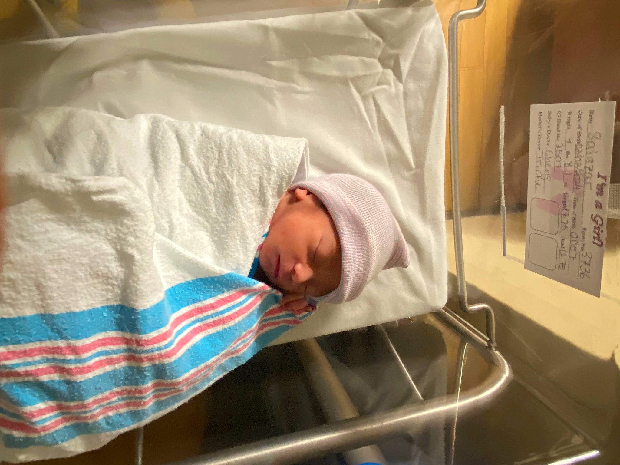 Rylynn joined the competition — help win amazing prizes! baby, baby_products, baby_safety, baby_sleeping, bed, bedding, child, comfort, event, headwear, hospital, hospital_bed, infant_bed, linens, medical, medical_equipment, nap, person, room, service