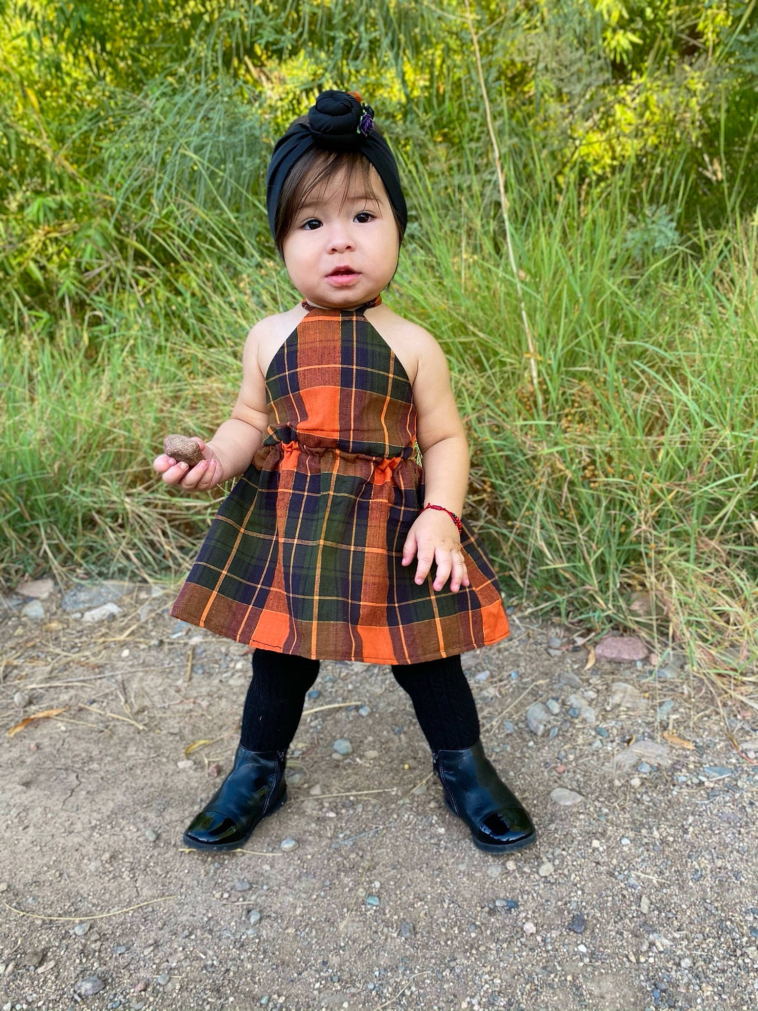 Alina is registered to the contest to win money with this photo: child, child_model, clothing, design, dress, kilt, pattern, person, plaid, tartan, textile, toddler