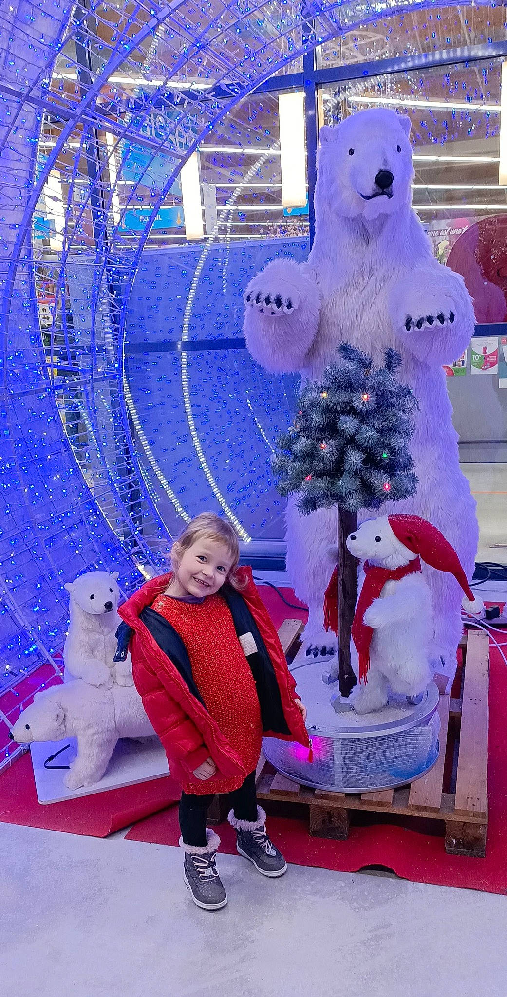 Rosemary participe au concours pour gagner de l'argent avec cette photo : boot, christmas, christmas_decoration, christmas_eve, christmas_tree, fictional_character, fur, holiday, human, interior_design, joy, ornament, person, snow, stuffed_toy, toy, vertebrate, winter, world