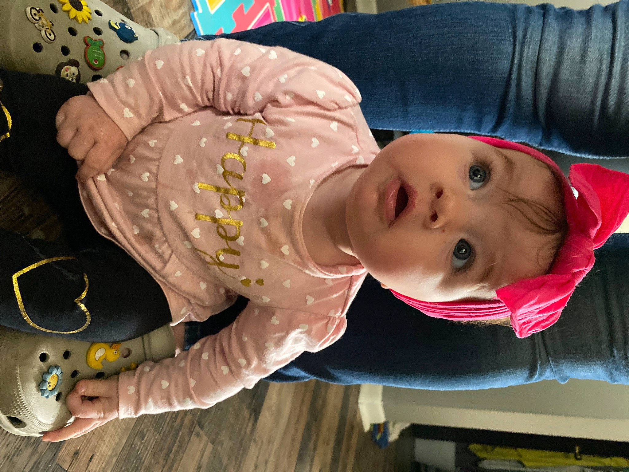 Charlotte joined the competition — help win amazing prizes! baby, baby_products, baby_toddler_clothing, child, comfort, face, fun, mouth, person, product, sleeve, surprise, toddler