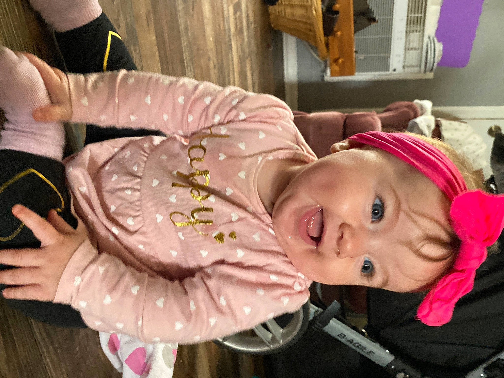 Charlotte joined the competition — help win amazing prizes! baby, baby_products, cheek, child, costume, event, fun, happy, hat, headwear, mouth, person, pink, room, smile, toddler