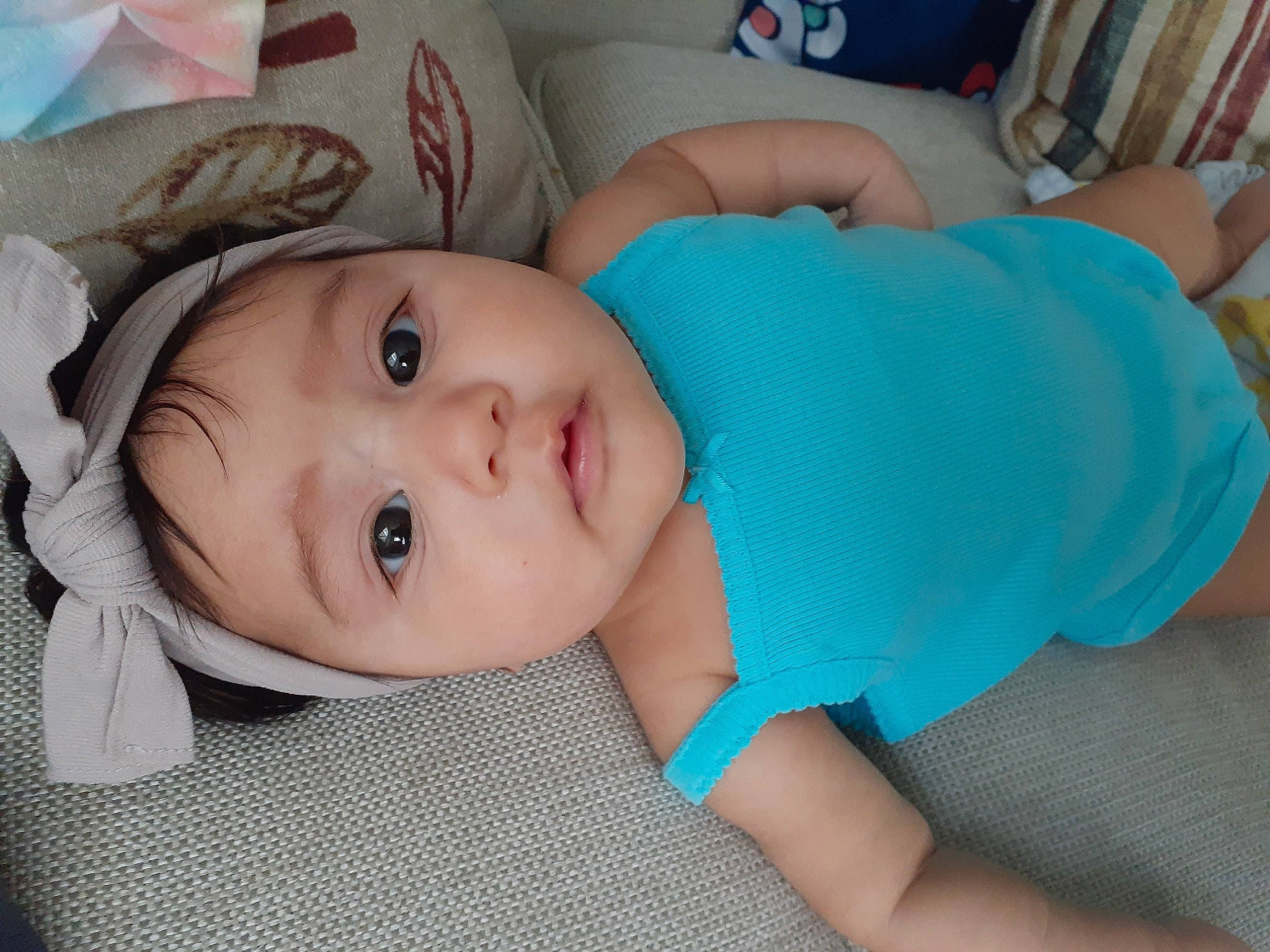 Alyna joined the competition — help win amazing prizes! baby, bedtime, blue, cheek, child, eye, lip, person, skin, toddler, turquoise