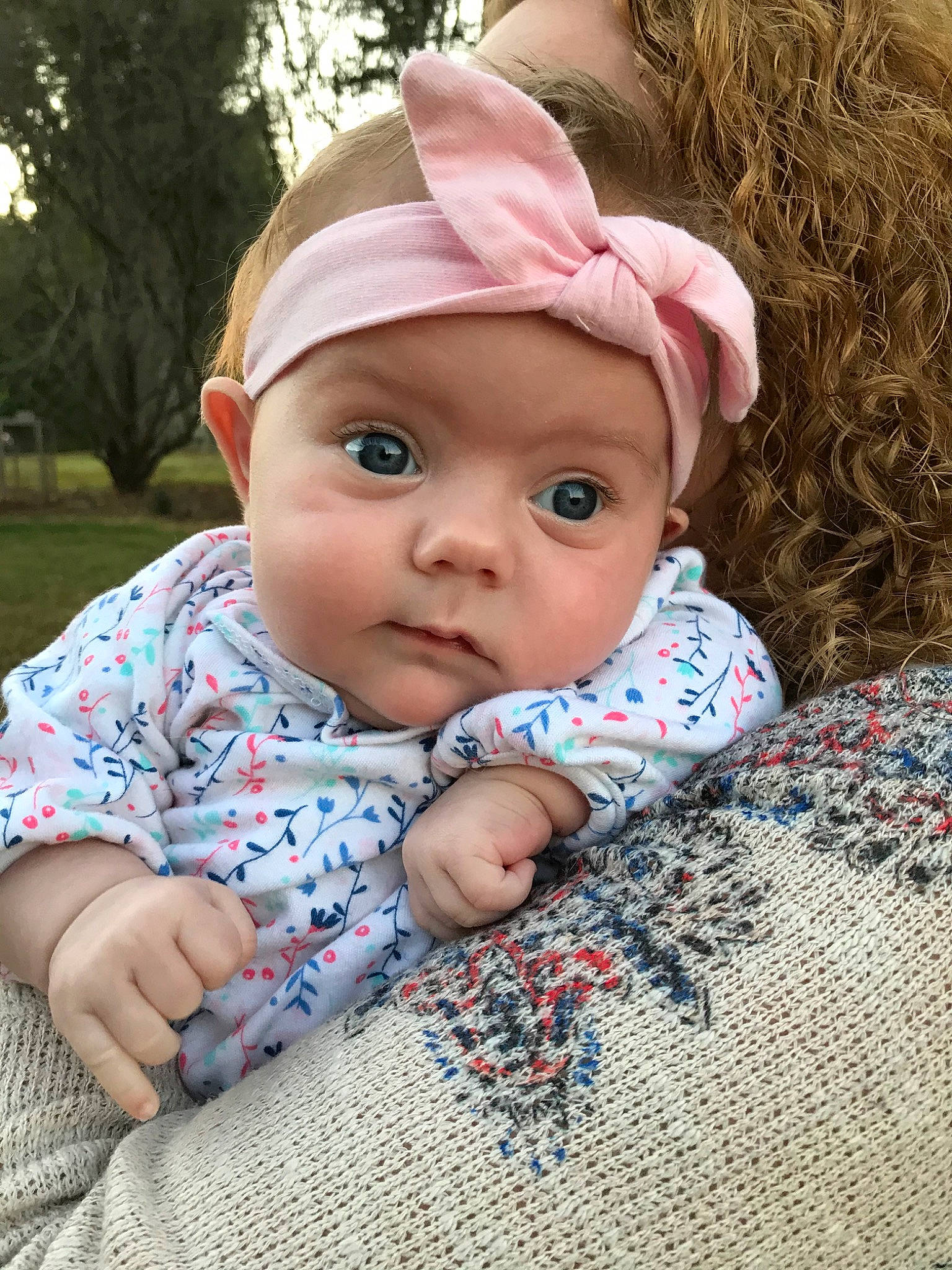 Paisleigh Lynn joined the competition — help win amazing prizes! baby, bonnet, cheek, child, eye, face, grass, head, headgear, headwear, person, pink, skin, textile, toddler