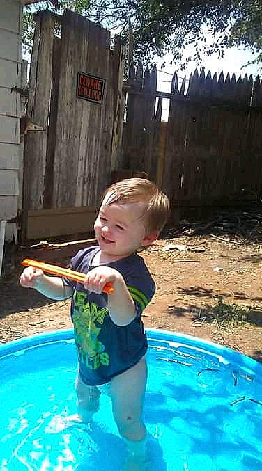 Kiya joined the competition — help win amazing prizes! azure, backyard, bathing, child, door, electric_blue, fish, fun, grass, joy, leisure, mammal, person, personal_protective_equipment, play, recreation, shorts, summer, t_shirt, toddler