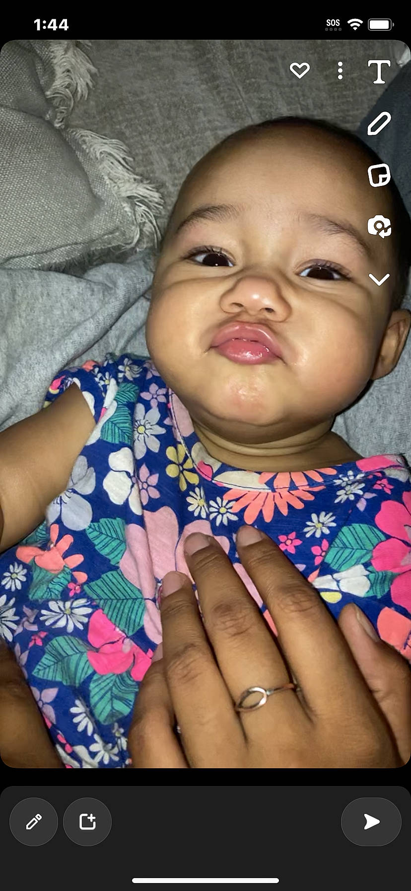 Allison is registered to the contest to win money with this photo: beauty, cheek, electric_blue, eyelash, finger, gesture, hand, happy, human, iris, jewellery, lip, nail, neck, nose, person, skin, thumb, toddler, wrinkle