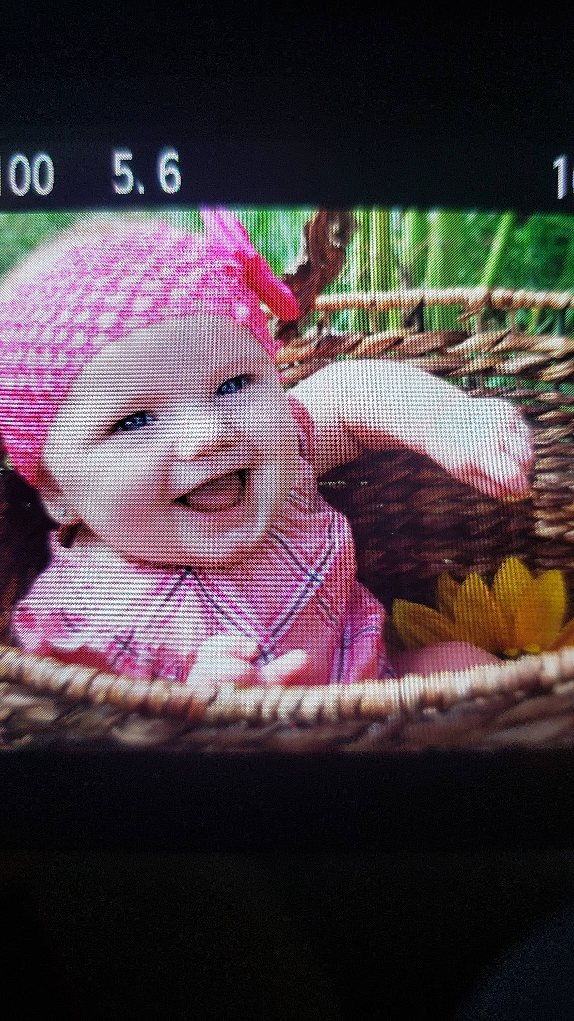 Lyvely is registered to the contest to win money with this photo: baby, cheek, child, eye, facial_expression, fun, grass, happy, head, headgear, joy, nose, person, photograph, photography, pink, product, skin, sky, smile
