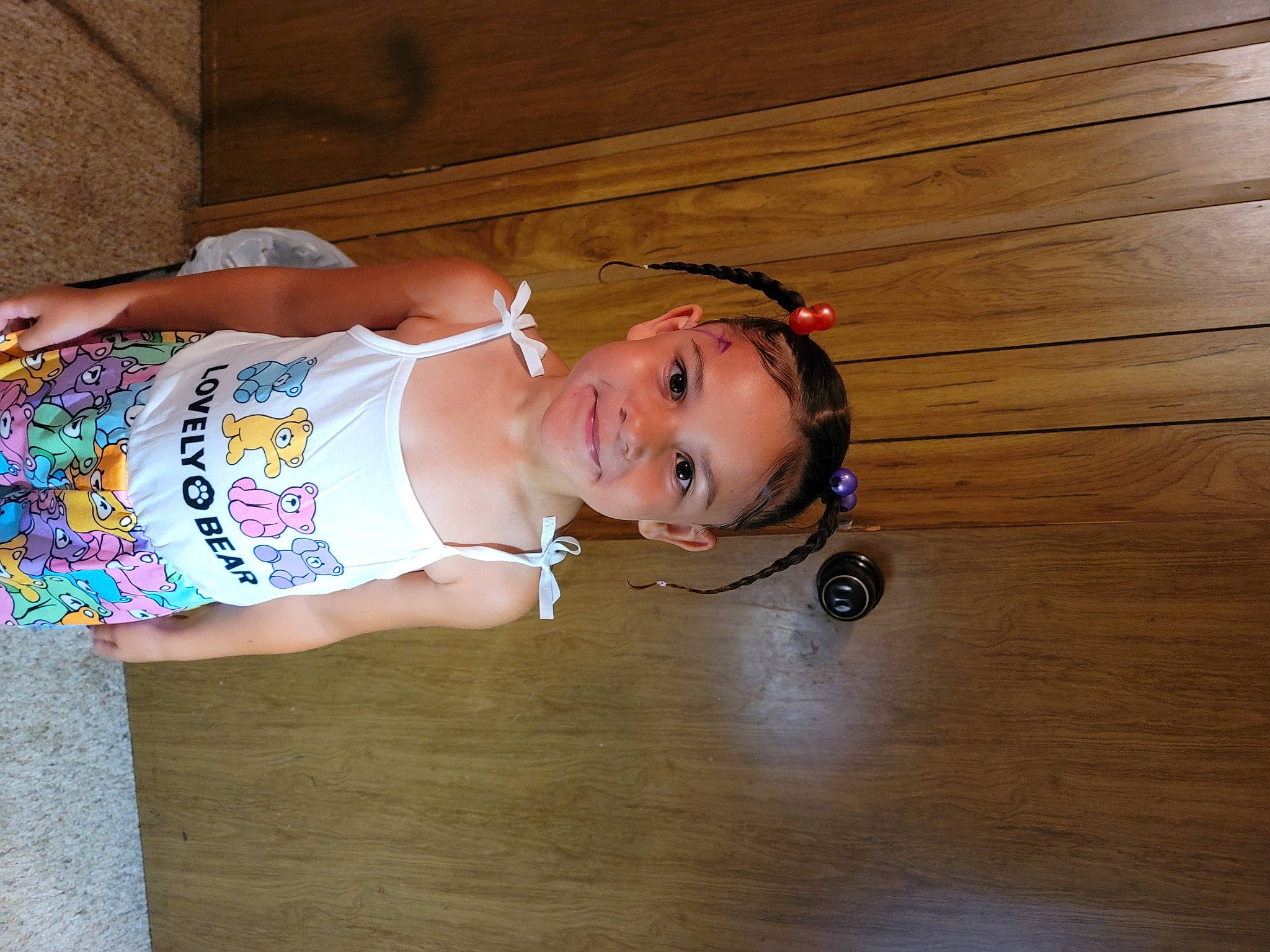 Brinlee joined the competition — help win amazing prizes! abdomen, baby_toddler_clothing, child, elbow, flooring, fun, happy, hardwood, human_leg, joy, leisure, person, plywood, skin, sleeve, smile, thigh, toddler, trunk, varnish