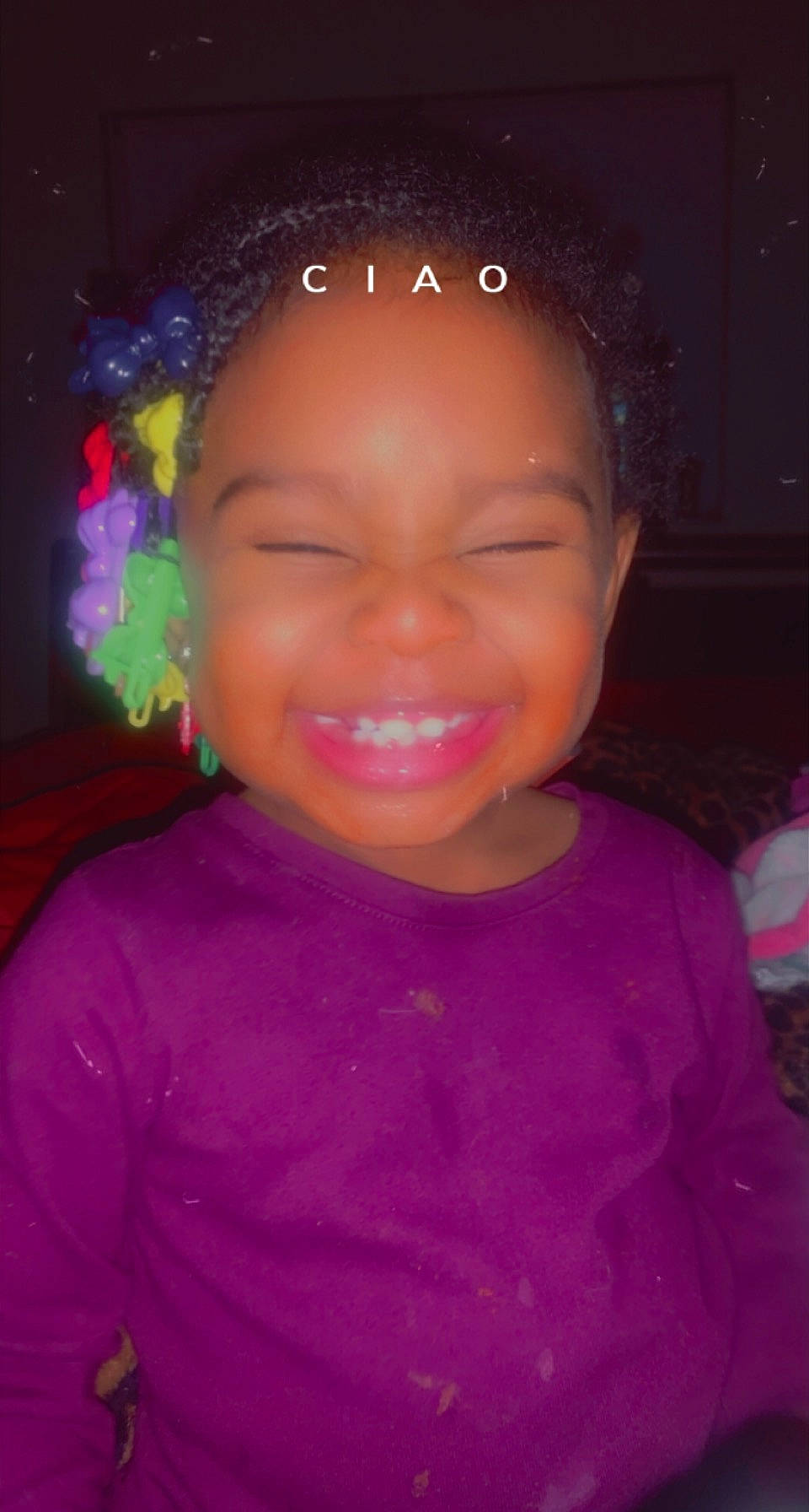 Meah joined the competition — help win amazing prizes! baby_toddler_clothing, black_hair, cheek, child, chin, eyebrow, eyelash, facial_expression, forehead, fun, hairstyle, happy, iris, jaw, joy, lip, magenta, nose, person, pink