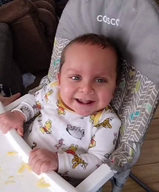 Xavier joined the competition — help win amazing prizes! baby, baby_toddler_clothing, cheek, child, comfort, eye, eyebrow, face, fun, happy, iris, joy, linens, lip, person, product, skin, sleeve, smile, tableware