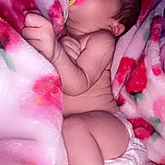 Layla joined the competition — help win amazing prizes! baby, pacifier, blanket, sleeping, infant, diaper, skin, soft, cozy, cute, child, peaceful, rest, pink, floral, comfort, nap, newborn, wrapped, toddler