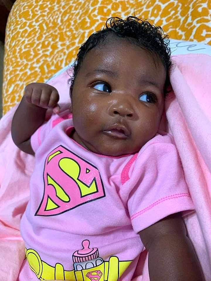 Jhen'E joined the competition — help win amazing prizes! baby, cheek, child, eye, face, forehead, head, lip, mouth, nose, person, pink, skin, smile, toddler