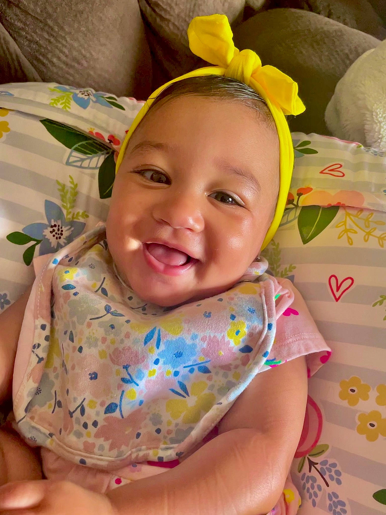 Dahlia joined the competition — help win amazing prizes! baby, baby_toddler_clothing, cheek, chin, eye, face, finger, happy, head, iris, lip, mouth, neck, nose, person, pink, skin, sleeve, smile, textile