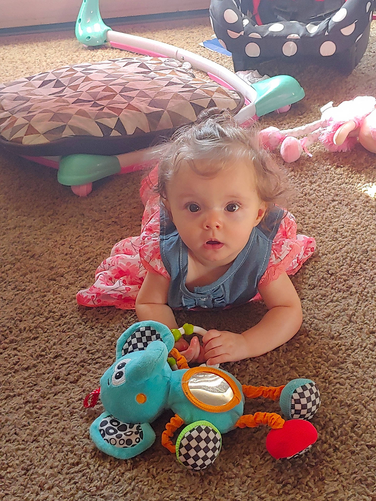 Aubrie joined the competition — help win amazing prizes! baby, baby_products, baby_toys, child, fun, person, play, product, sitting, skin, toddler, toy, vacation