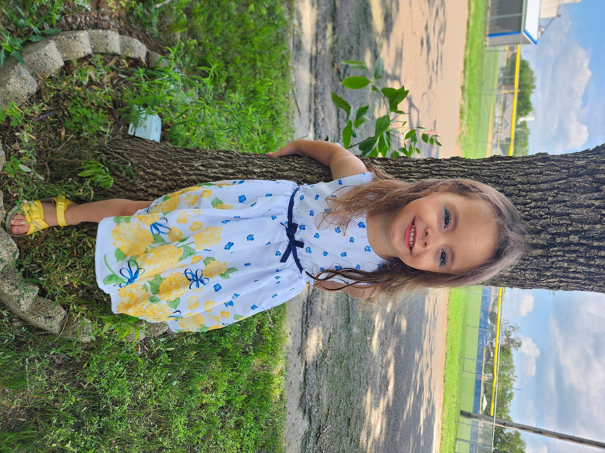 Aubrie is registered to the contest to win money with this photo: adaptation, azure, child, cloud, fun, grass, green, happy, joy, leaf, leisure, pattern, people_in_nature, person, plant, sky, smile, summer, toddler, tree
