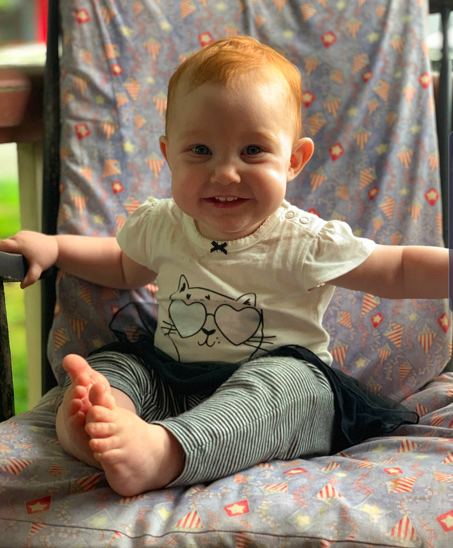 Annabelle joined the competition — help win amazing prizes! baby, child, joy, leg, person, sitting, skin, smile, toddler