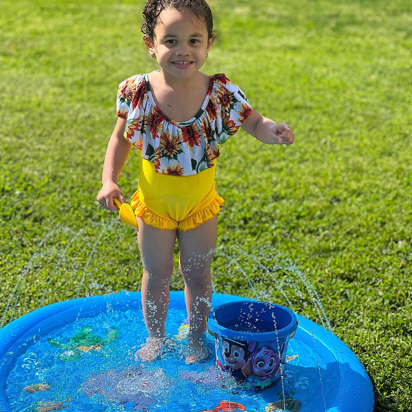 Amiyah joined the competition — help win amazing prizes! backyard, child, clothing, face, female, girl, grass, head, lawn, nature, outdoors, person, photography, plant, portrait, shorts, summer, t_shirt, water, yard