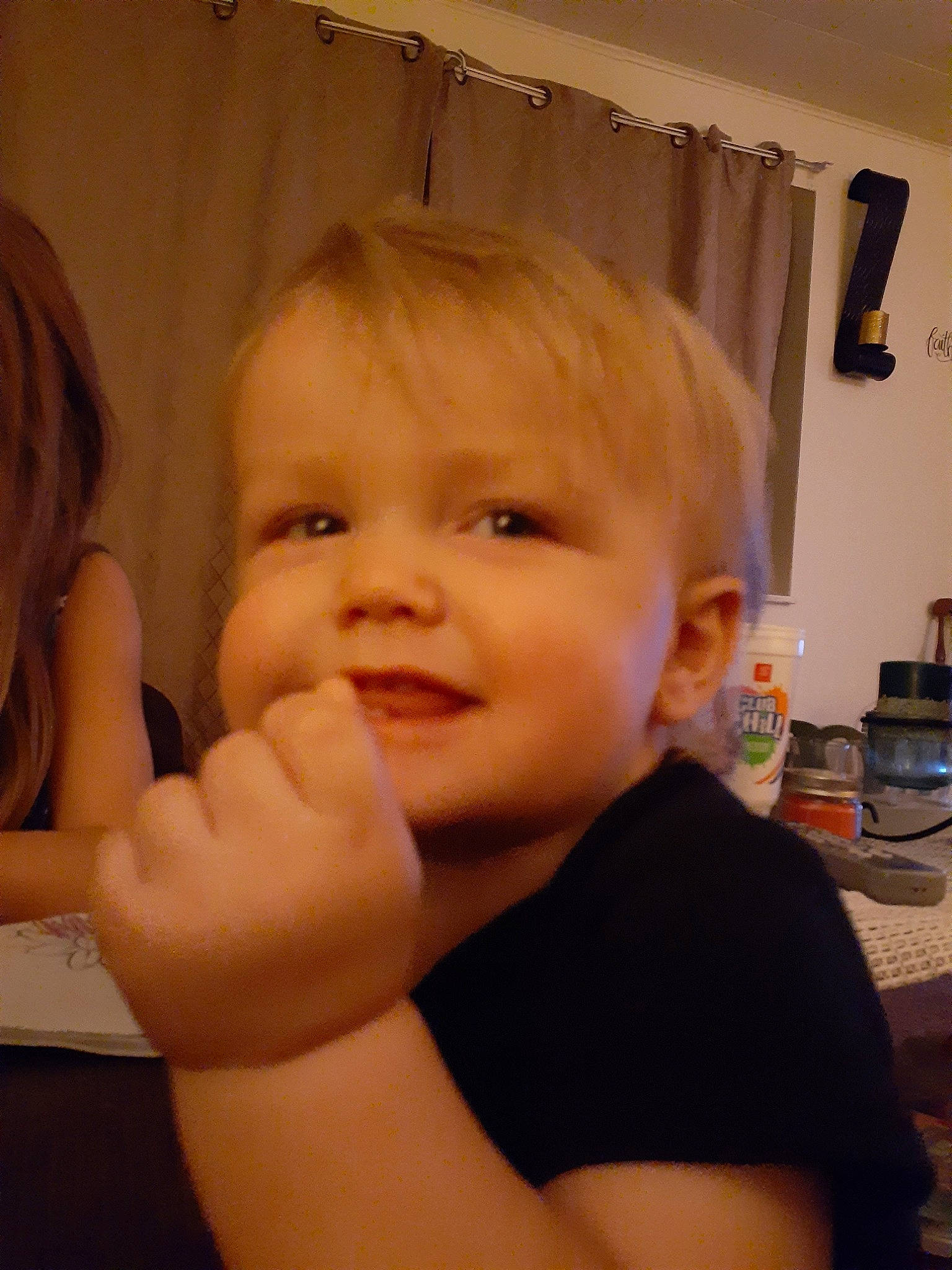 Xavier joined the competition — help win amazing prizes! baby, cheek, child, chin, ear, face, finger, gesture, hair, head, mouth, nose, person, skin, smile, thumb, toddler