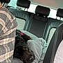 adult, animal, blanket, canine, car, car_interior, carseat, cushion, dog, headrest, homedecor, hound, male, man, person, pet, puppy, transportation, vehicle