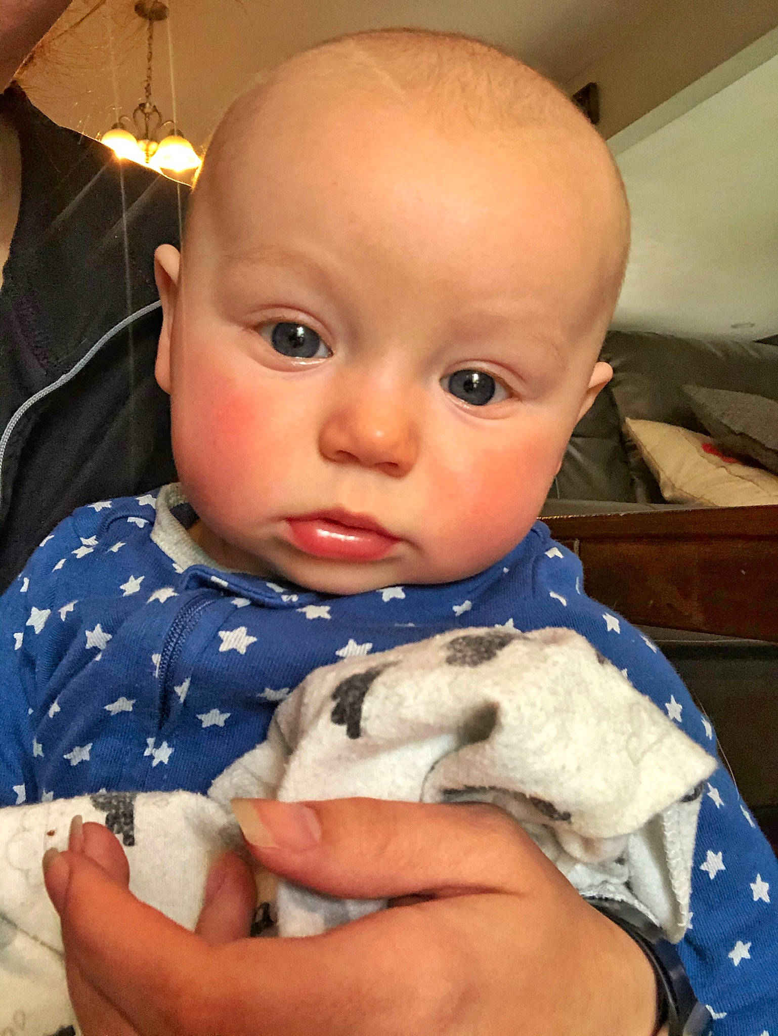 Edward is registered to the contest to win money with this photo: baby, cheek, child, eye, face, finger, head, mouth, nose, person, skin, thumb, toddler