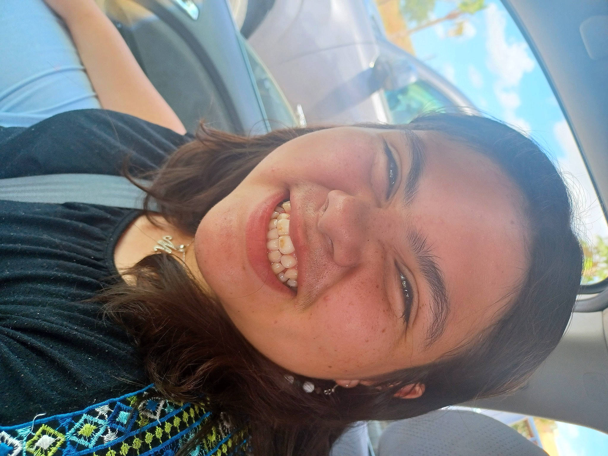 Maria joined the competition — help win amazing prizes! automotive_design, comfort, cool, eyebrow, eyelash, eyewear, forehead, fun, happy, jaw, joy, lip, motor_vehicle, mouth, neck, nose, person, shoulder, skin, smile