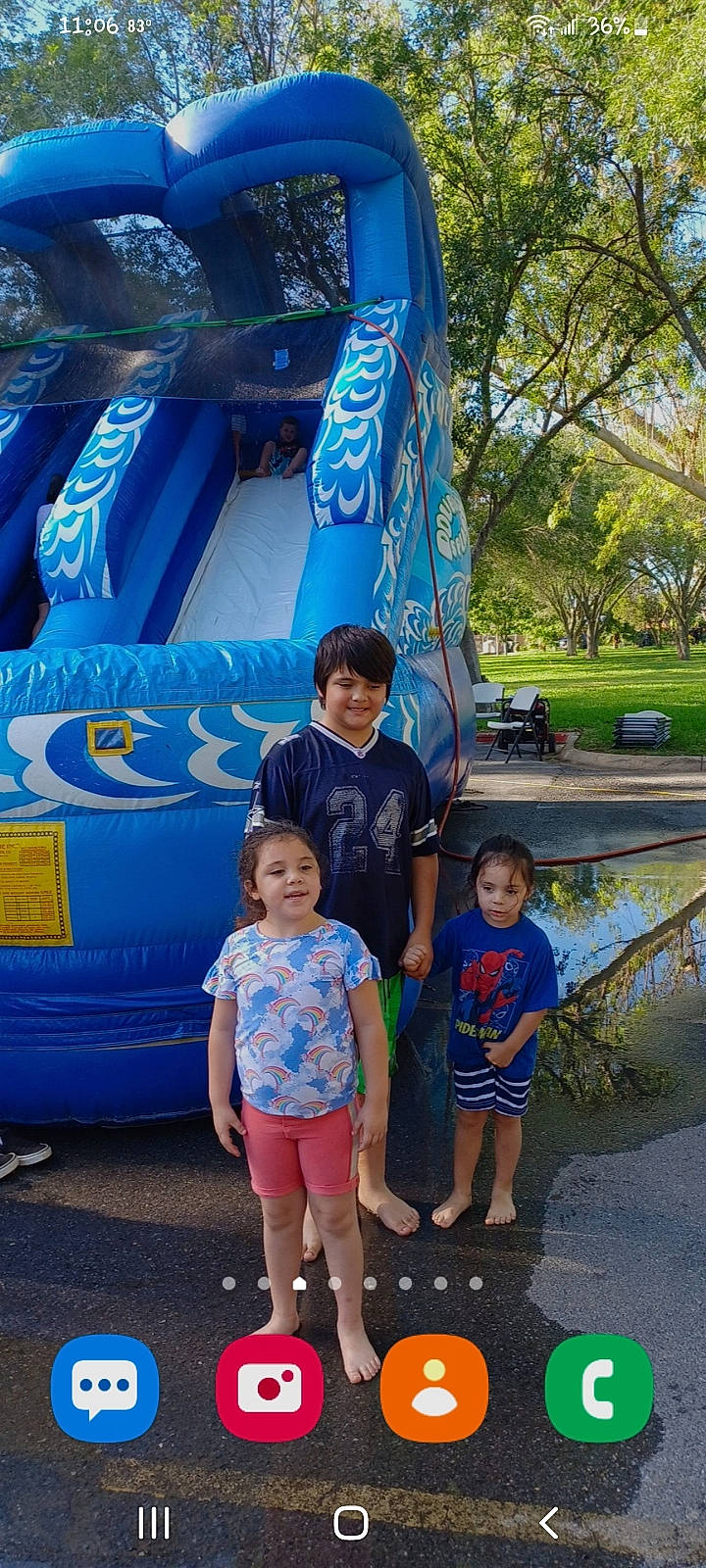 Mikya joined the competition — help win amazing prizes! blue, child, electric_blue, event, fun, joy, leisure, people, person, plant, recreation, shorts, summer, t_shirt, toddler, travel, tree, vacation, white, world