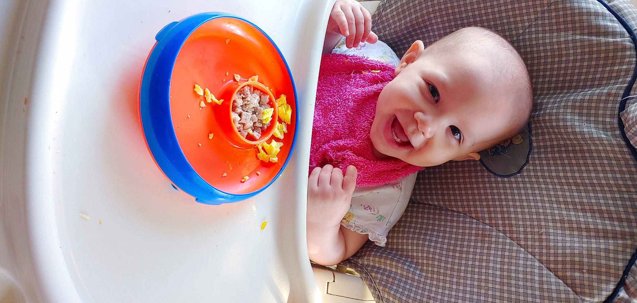 Marlie joined the competition — help win amazing prizes! baby, baby_products, baby_toddler_clothing, bathing, bowl, breakfast, chair, child, circle, comfort, drinkware, fun, happy, person, plate, smile, sweetness, table, tableware, toddler