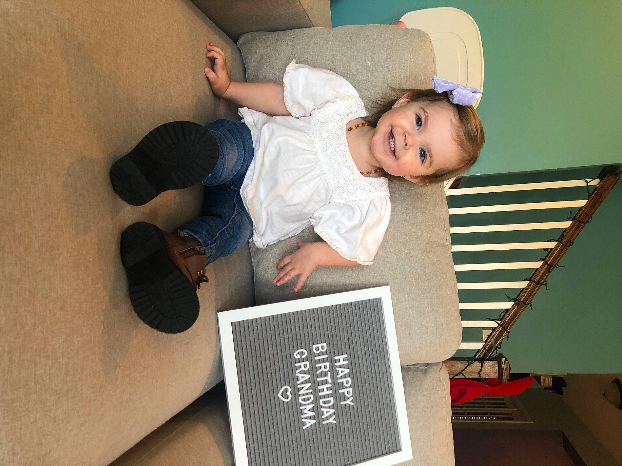 Maggie is registered to the contest to win money with this photo: baby, baby_toddler_clothing, comfort, foot, joy, person, shoe, slipper, sock