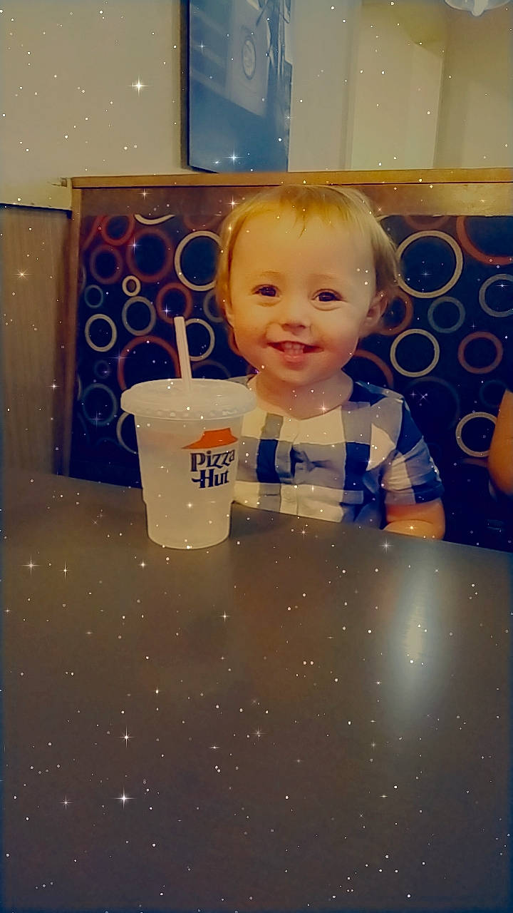 Addalynn joined the competition — help win amazing prizes! art, baby, child, drinkware, electric_blue, event, floor, flooring, fun, happy, joy, paint, pattern, person, play, room, sitting, smile, standing, toddler