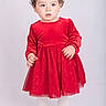 toddler, child, red_dress, white_tights, standing, curly_hair, portrait, studio, indoor, cute, young_child, fashion, full_body, expression, innocent, female_child, clothing, person, isolated, background
