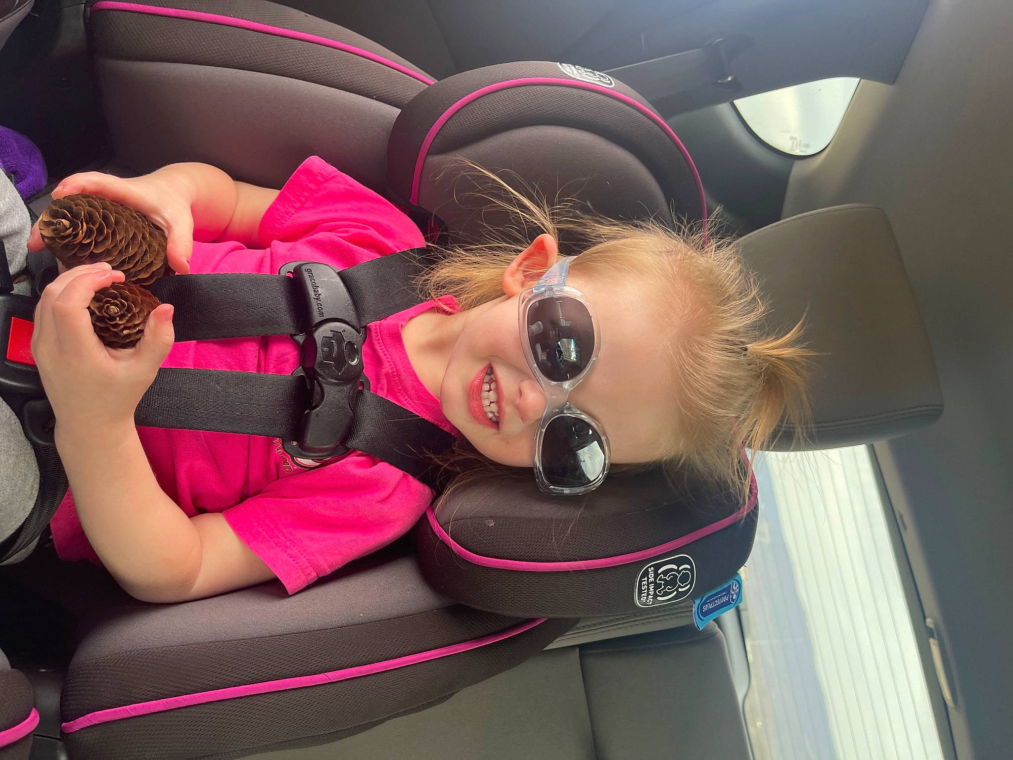 Hadlee is registered to the contest to win money with this photo: audio_equipment, auto_part, automotive_design, automotive_exterior, black_hair, car, car_seat, comfort, eyewear, fun, goggles, head_restraint, motor_vehicle, mouth, person, personal_luxury_car, steering_wheel, sunglasses, thigh, vehicle_door