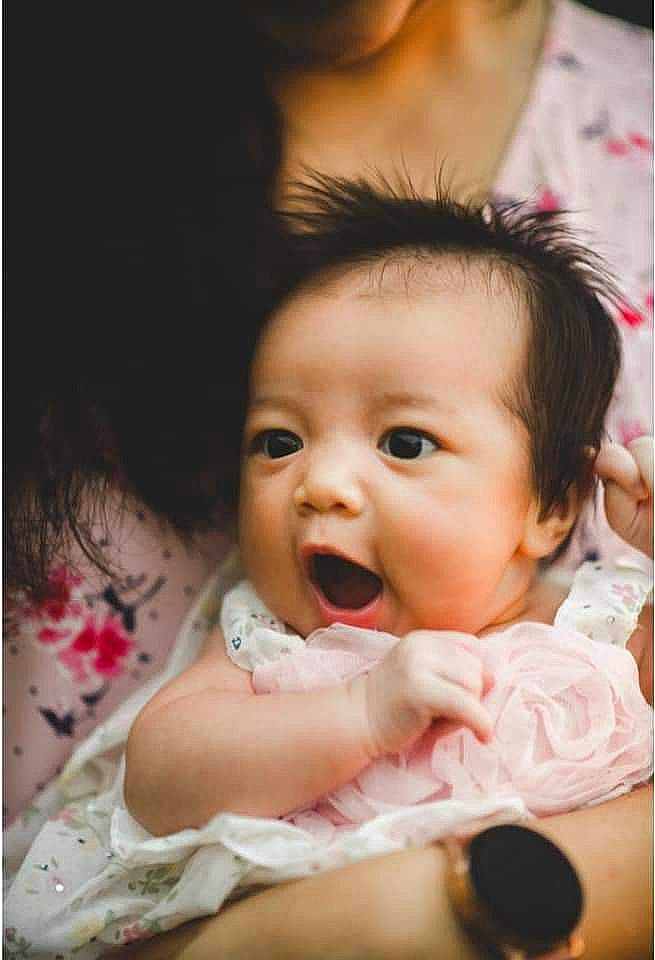 Akira joined the competition — help win amazing prizes! baby, beauty, cheek, child, chin, face, facial_expression, head, lip, mouth, nose, person, pink, skin, smile, toddler