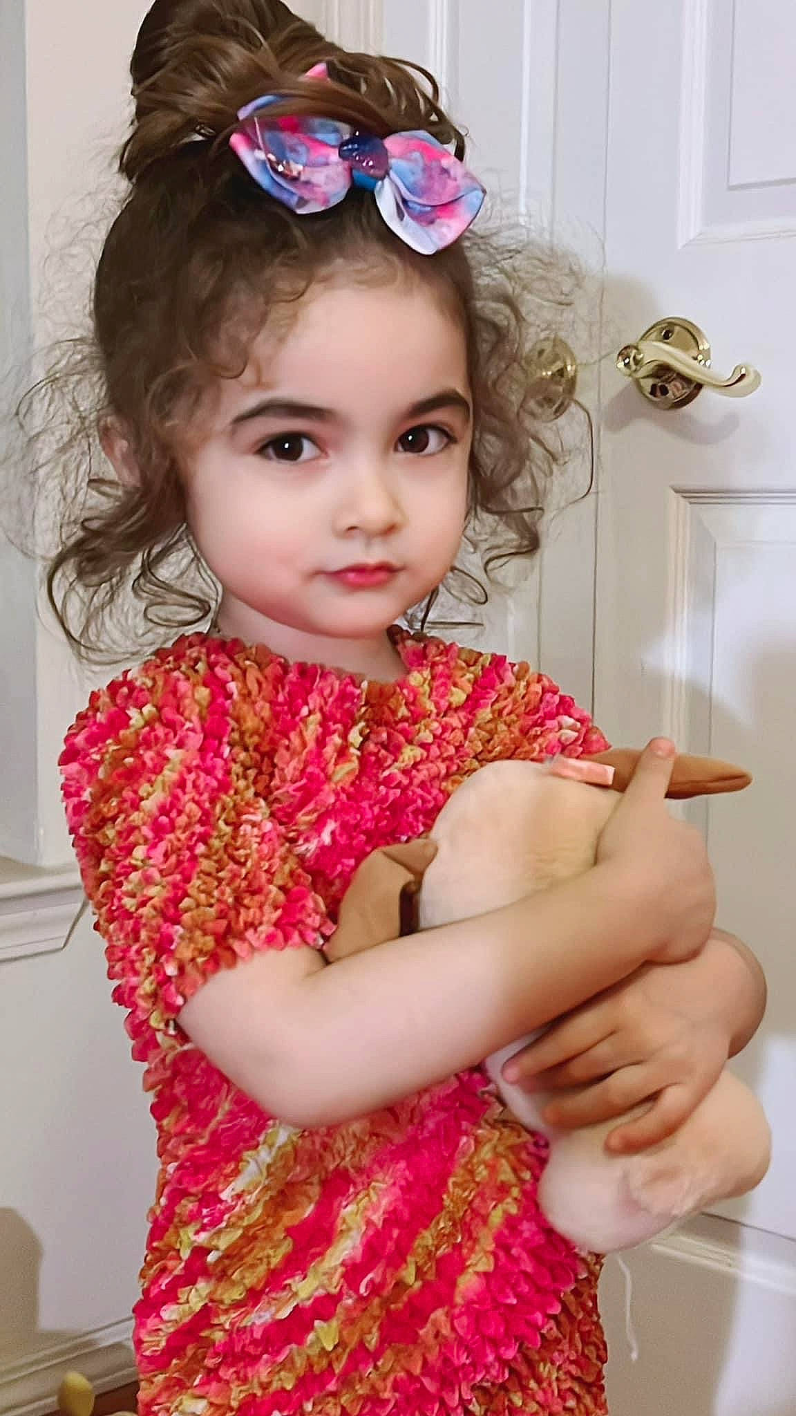 Kami joined the competition — help win amazing prizes! baby_toddler_clothing, beauty, child, day_dress, dress, eyelash, fashion, fashion_design, goggles, hairstyle, happy, lip, magenta, one_piece_garment, person, pink, purple, skin, sleeve, toddler