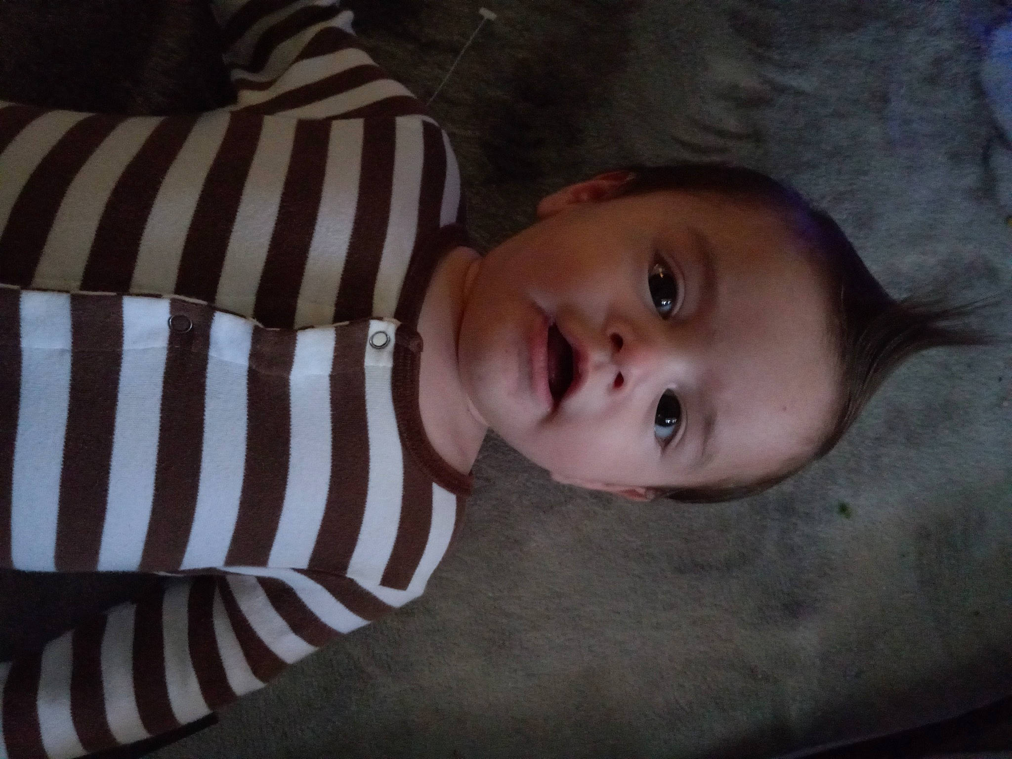 Sean Jr joined the competition — help win amazing prizes! baby, baby_toddler_clothing, cheek, child, chin, comfort, head, iris, lip, nose, pattern, person, room, skin, sleeve, smile, surprise, toddler, tree, vertebrate