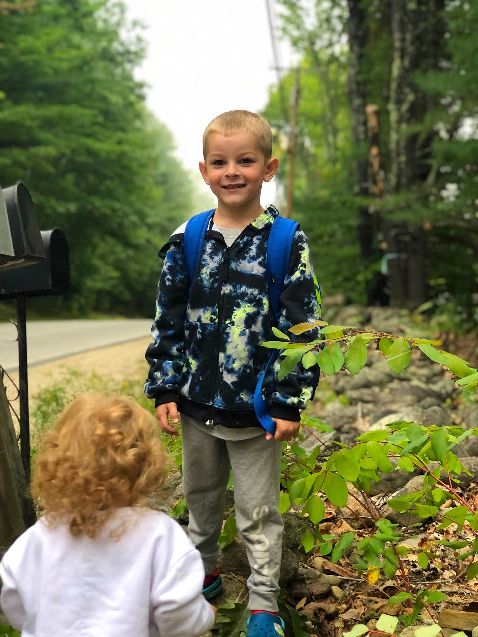Carter is registered to the contest to win money with this photo: child, electric_blue, event, forest, fun, garden, grass, happy, joy, landscape, leisure, natural_landscape, people_in_nature, person, plant, recreation, smile, soil, t_shirt, toddler