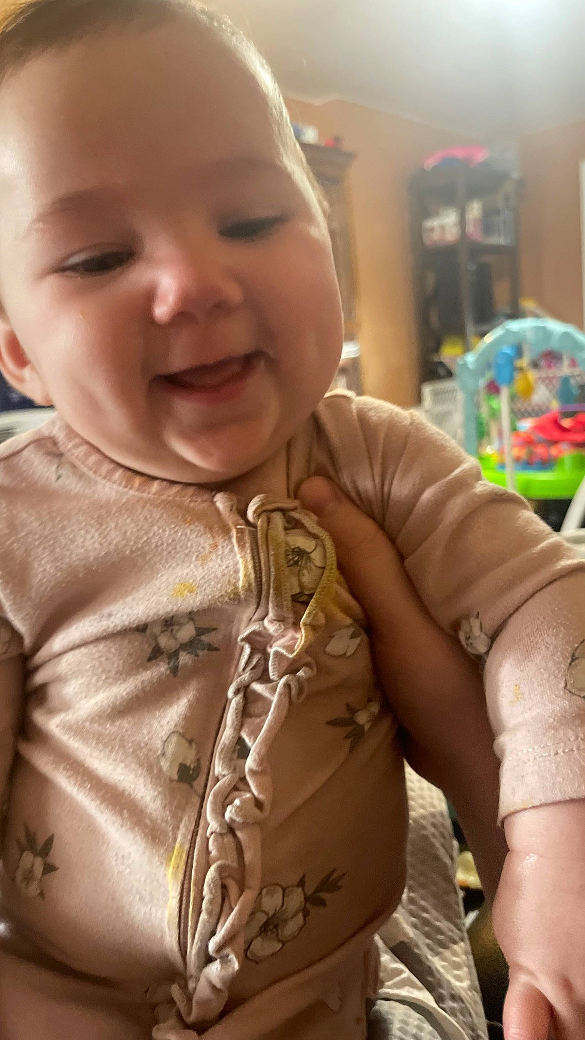 Alaina joined the competition — help win amazing prizes! baby, baby_toddler_clothing, cheek, child, eyebrow, face, facial_expression, finger, fun, happy, iris, lip, mouth, neck, nose, person, skin, sleeve, smile, thumb