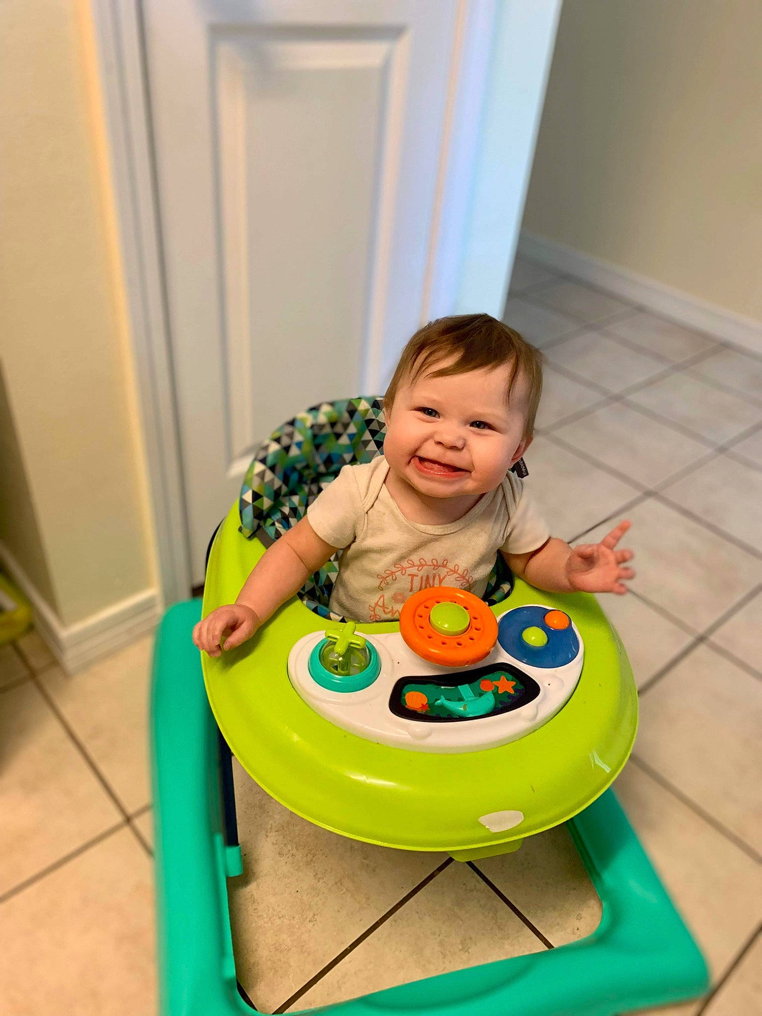 Lindsey joined the competition — help win amazing prizes! baby, baby_playing_with_toys, baby_products, baby_toddler_clothing, baby_toys, chair, child, circle, comfort, door, flooring, fun, happy, joy, leisure, person, plastic, play, recreation, sitting