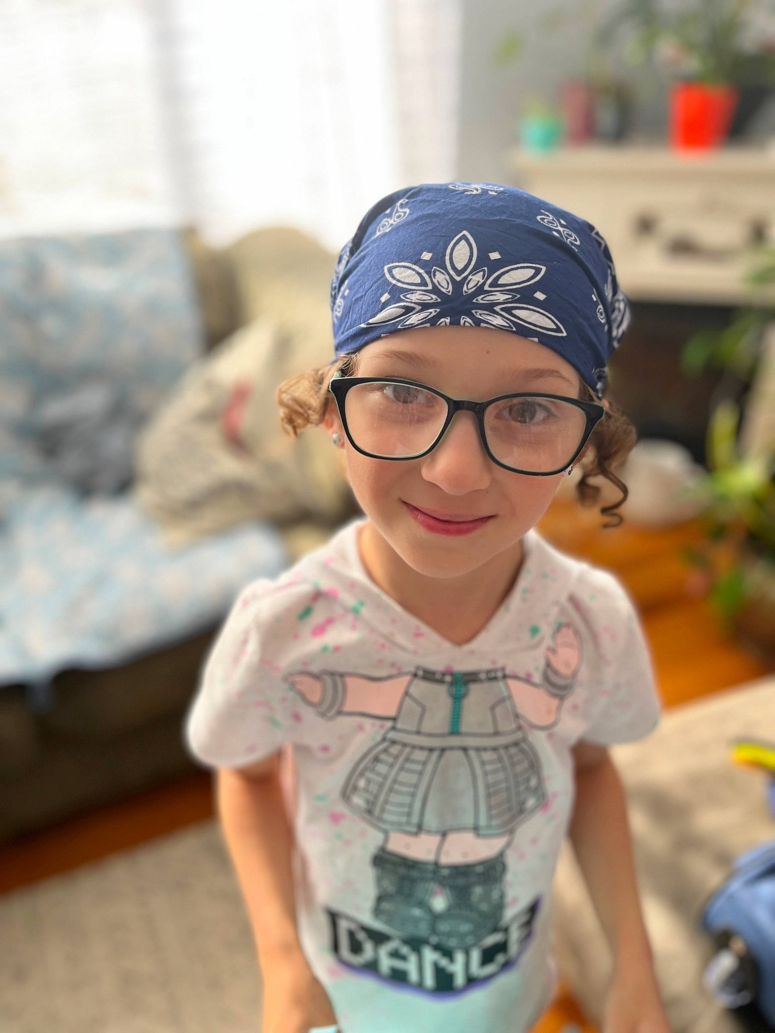 Emma joined the competition — help win amazing prizes! cap, child, cool, electric_blue, eye, eyewear, fashion_accessory, glasses, happy, hat, headgear, headwear, joy, leisure, person, personal_protective_equipment, recreation, sleeve, smile, t_shirt