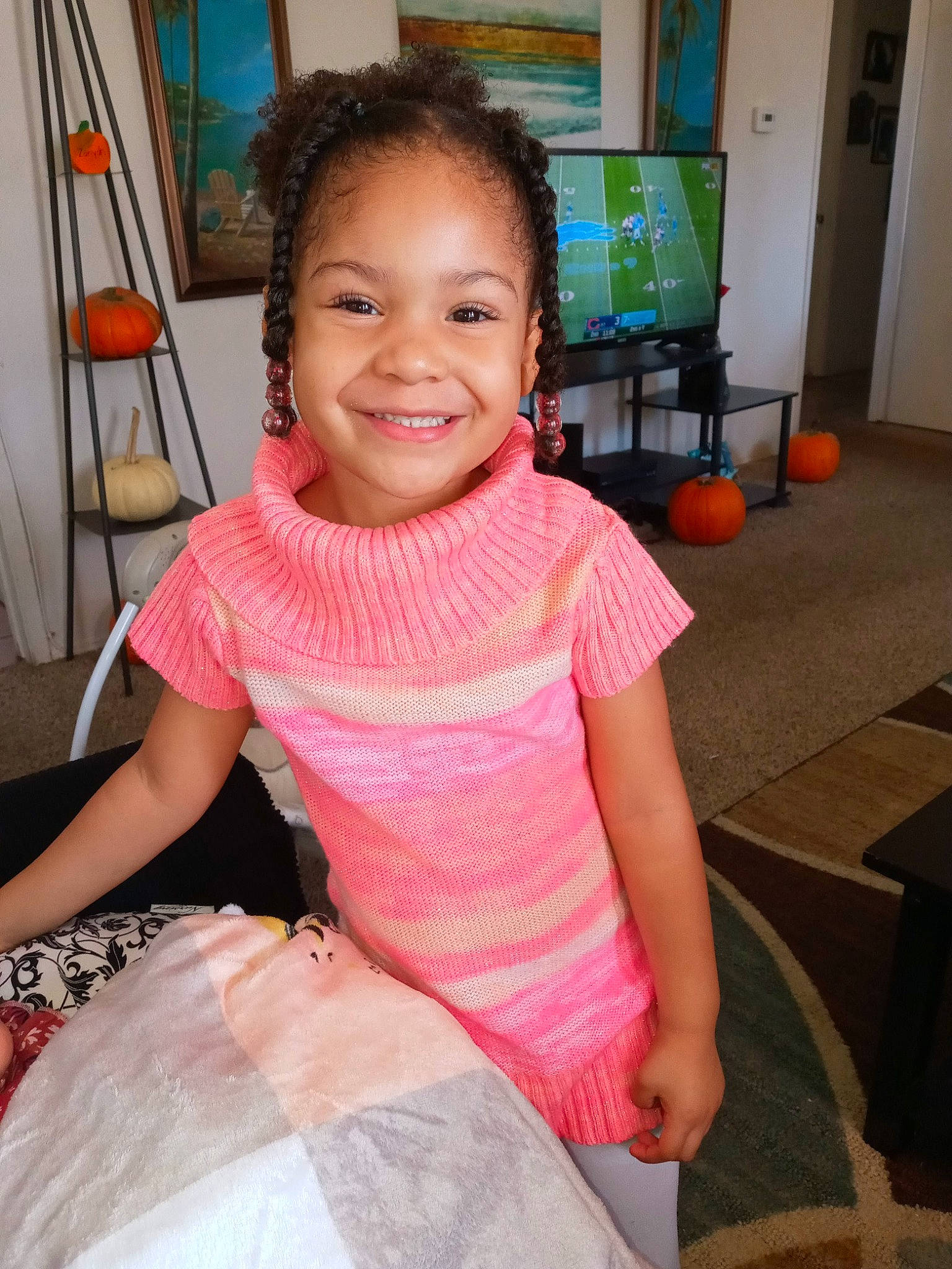 Zaryiah joined the competition — help win amazing prizes! child, dress, event, face, flooring, fun, happy, joy, leisure, magenta, person, picture_frame, pink, shorts, shoulder, skin, smile, standing, t_shirt, television
